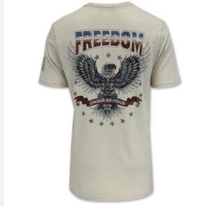 Under Armour UA Freedom Eagle Men's T-Shirt 2XL Loose Fit Sand NWT